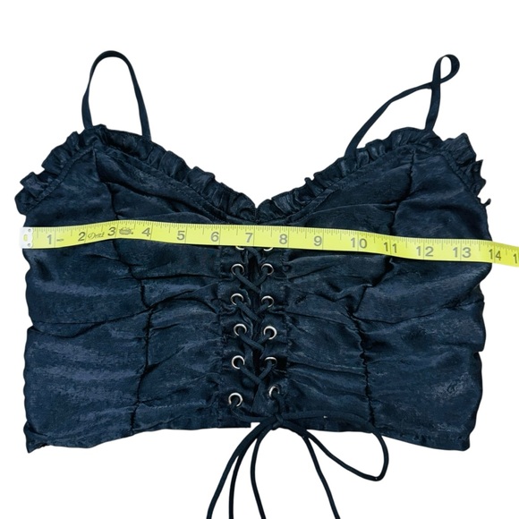 Shein Babydoll Fairy Grunch Corset Top Size XS Lace Up Whimsigoth Witchy Goth - Picture 8 of 9